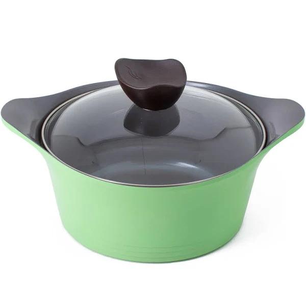 Neoflam Nature+ Casserole Induction With Glass Lid Apple Green| 20cm