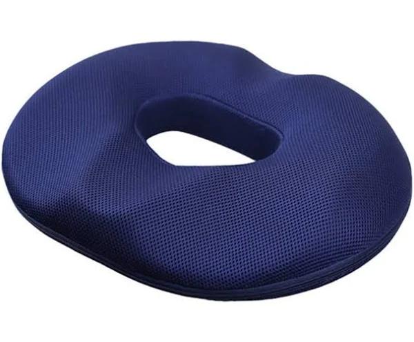 Seat Cushion, Memory Foam Blue Donut Cushion For Tailbone and Coccyx Pain