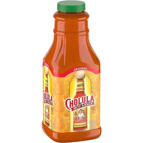 Cholula Original Hot Sauce, 64 fl oz - One 64 Fluid Ounce Bulk Container of Hot Sauce with Mexican Peppers and Signature Spice Blend, Perfect with Tac