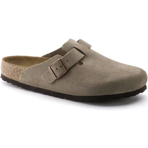 Birkenstock Boston Soft Footbed Suede Taupe