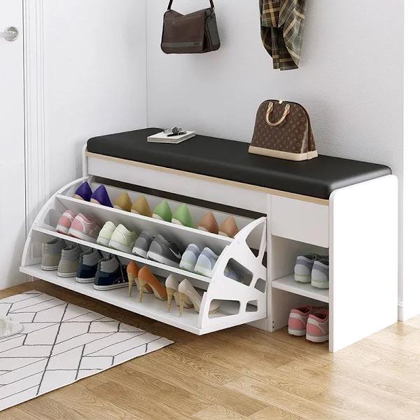 Sitable Bench Slipper Shoe Storage Rack Organiser Wooden Shelf Cupboard Box HCA2173