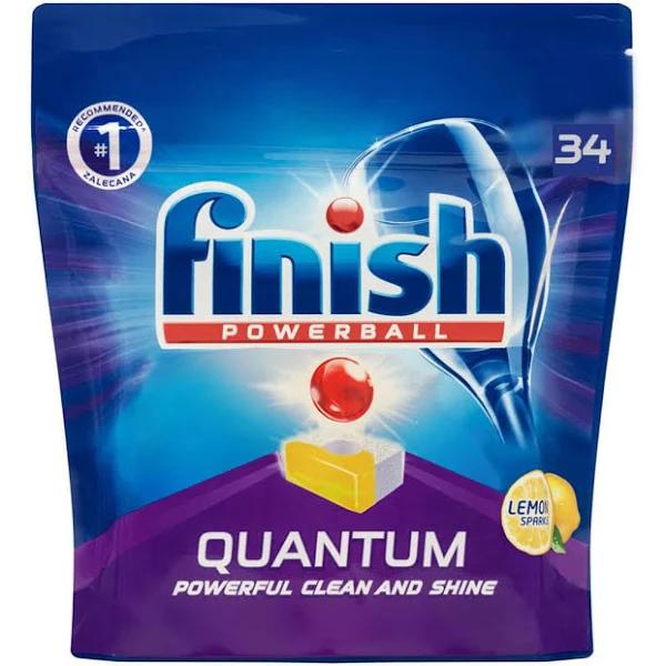 Finish Powerball Quantum Lemon Sparkle Dishwashing Tablets 34PK