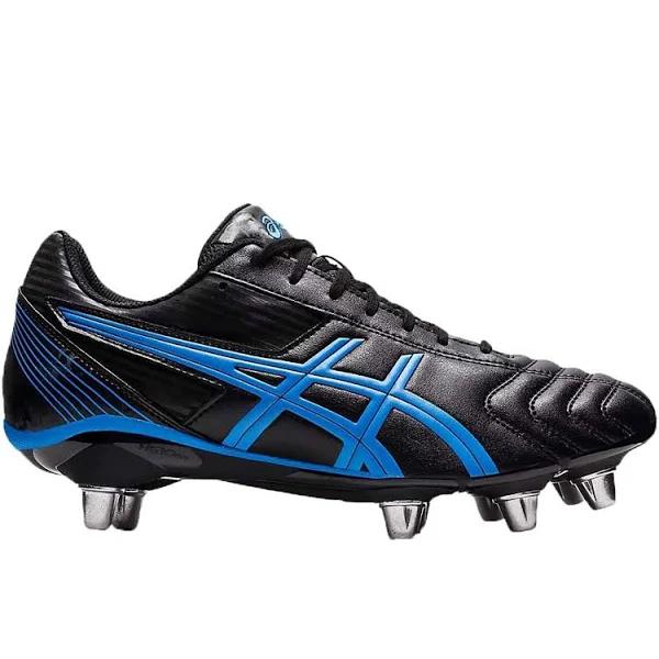 ASICS Men's Lethal Tackle - Black/Electric Blue 7.5