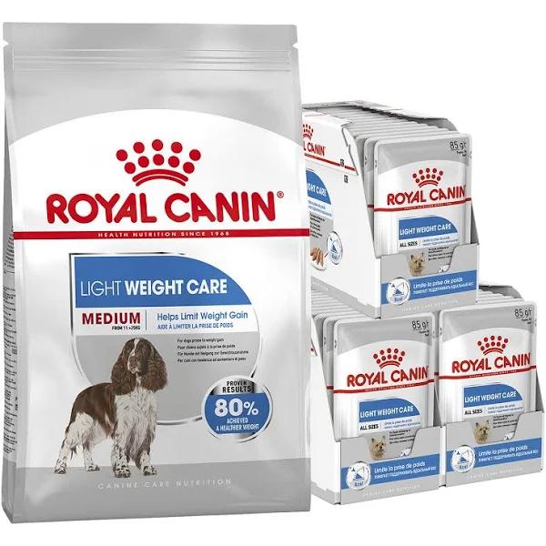 Royal Canin Bundle Light Weight Care Medium Adult Wet and Dry Dog Food by Budget Pet Products