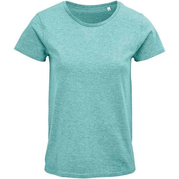 SOLS Womens/Ladies Crusader Heather Organic T-Shirt (Light Green) (S)