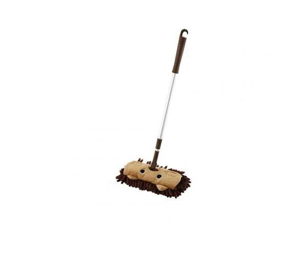 Kids Stretchable Floor Cleaning Tools Mop Broom Dustpan Play-house Toys Gift Brown Mop