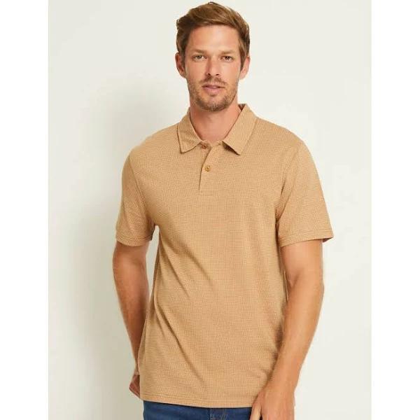 Rivers Short Sleeve Two Tone Jacquard Polo - Size 3XL - Mens