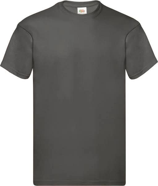 Fruit of The Loom Mens Original T-Shirt Light Graphite L Cotton Mens T-Shirt