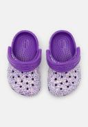 David Jones Crocs Classic Glitter Clog T in Purple, Size 4 US Jnr