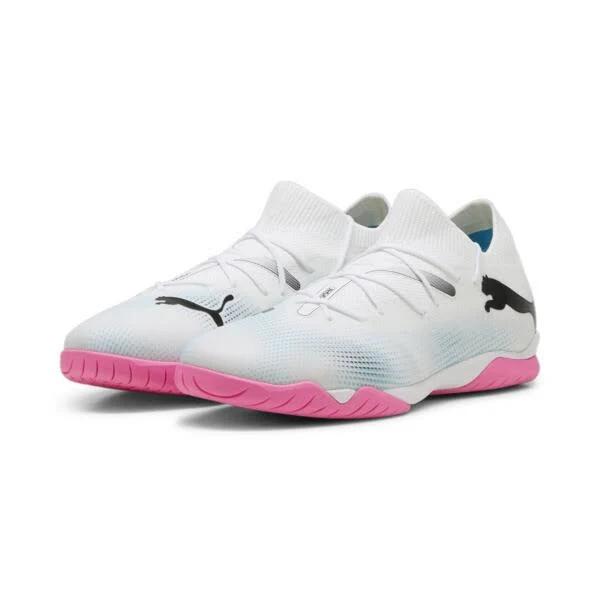 Puma Future 7 Match It Indoor Soccer Shoe White/Black/Poison Pink - Size 13