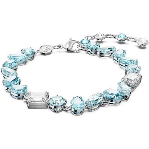 Swarovski Gema Mixed Cuts Blue Rhodium Plated Bracelet 5666018