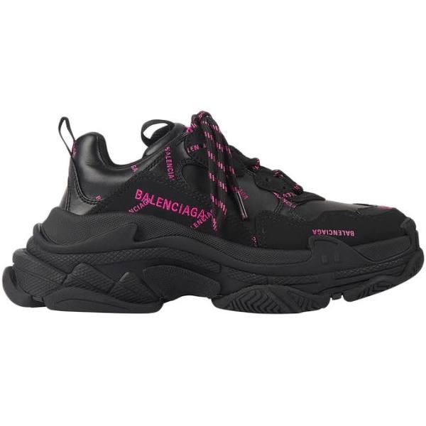 Balenciaga Triple S Allover Logo Black Pink (Women's)