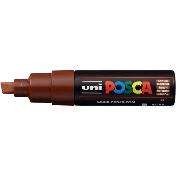 Posca PC 8K Paint Marker - Chisel Tip - Brown