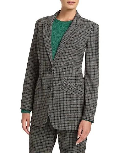 David Lawrence Kyre Check Blazer in Grey Multi Grey 6