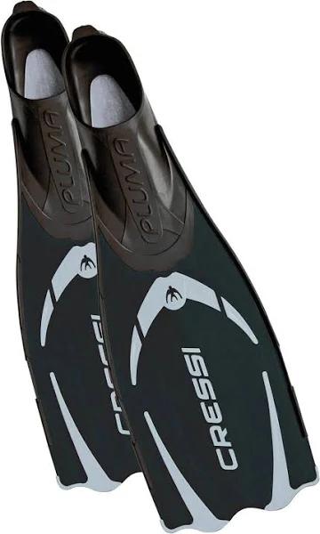 Cressi Pluma Diving Snorkeling Fins Black/Silver