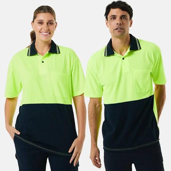 Kmart Workwear Short Sleeve Fluorescent Polo Shirt - Yellow Size: XS