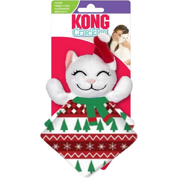 Kong Holiday Crackles Cat Toy - Santa Kitty