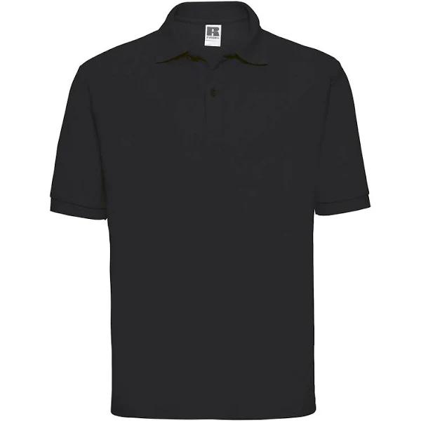 Russell Mens Polycotton Pique Polo Shirt (Black) (6XL)