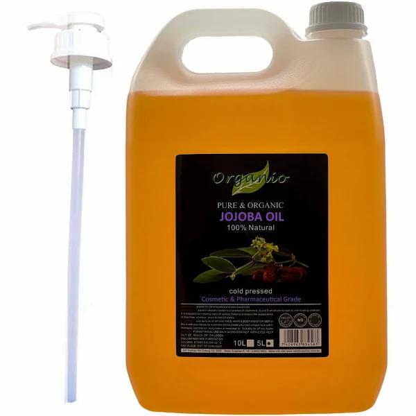 Jojoba Oil 100% Pure Organic Cold Pressed Virgin Oil Skincare - 5L with Pump Included