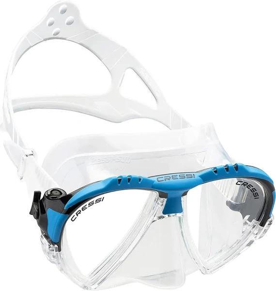 Cressi Matrix Dive Mask Clear/Blue - AfterPay & zipPay Available