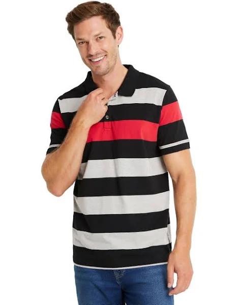 Rivers Jersey Stripe Polo - Size L - Mens