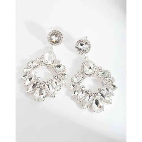 Lovisa Silver Statement Gem Drop Earrings