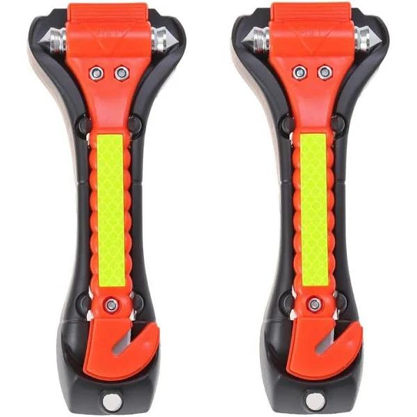 Kriture Escape Tool 2 Pack For Car, Auto Emergency Safety Hammer With Car Window Glass Breaker and Seat Belt Cutter