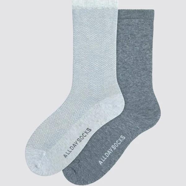 Underworks Womens 2 Pack All Day Fine Crew Socks