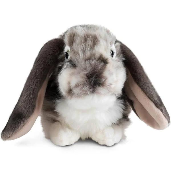 Living Nature Grey Dutch Lop Ear Plush/Soft Toy 30cm