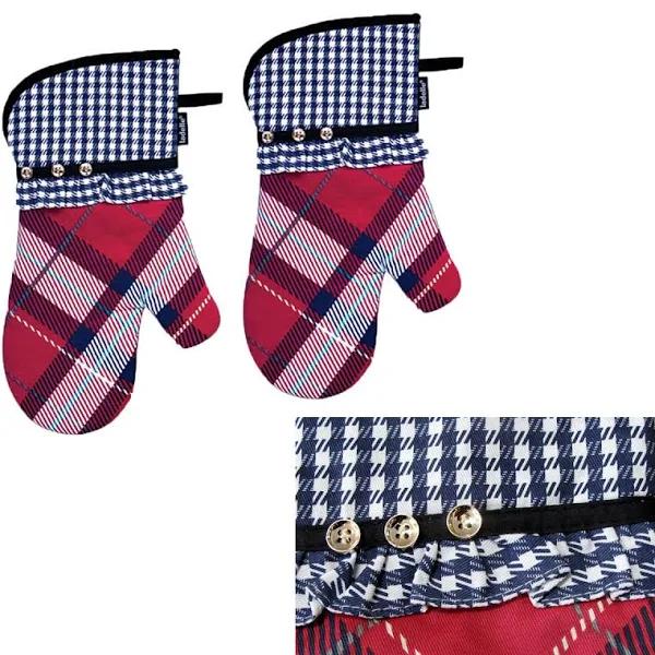 Ladelle Khloe Multi Set of 2 Oven Mitts 18 x 33 cm