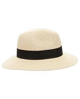 David Jones Gregory Ladner Wide Brim Trilby in Natutral