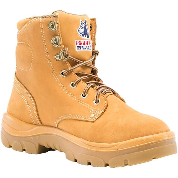 Steel Blue Men's Argyle Steel Toe Cap Work & Safety Boots - Wheat - Size AU/UK 13.5