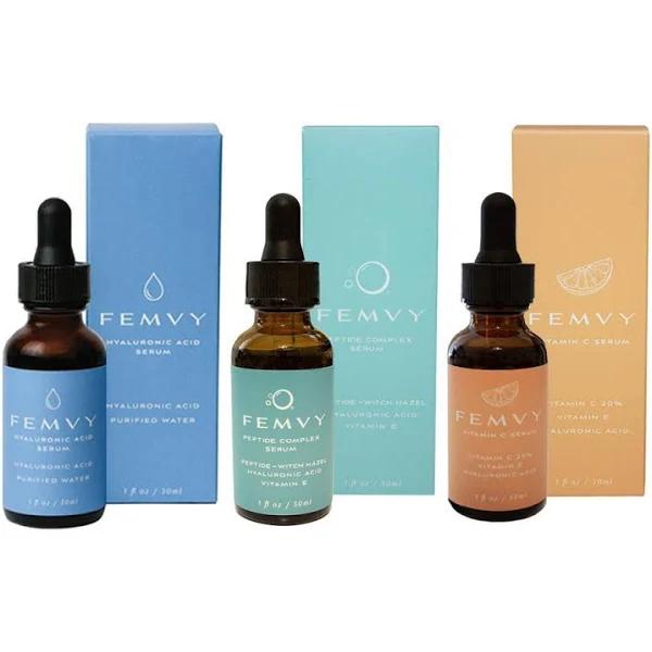 Serum Pack of Three - Vitamin C, Hyaluronic Acid & Peptide Complex