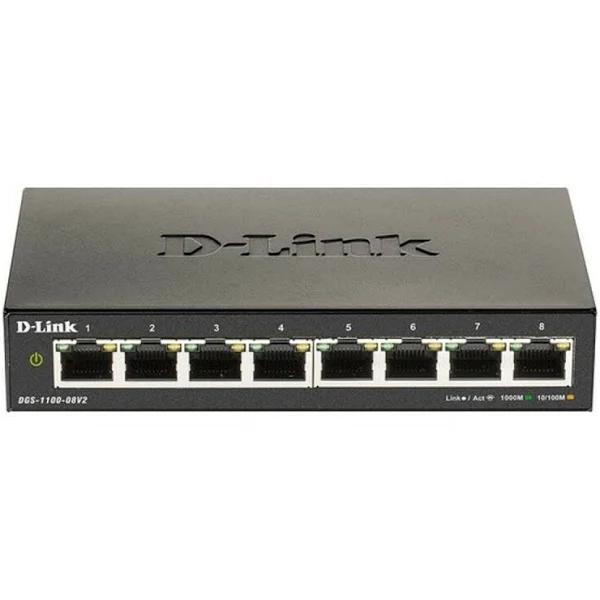 D-Link DGS-1100-08V2 8-Port Gigabit Smart Managed Switch