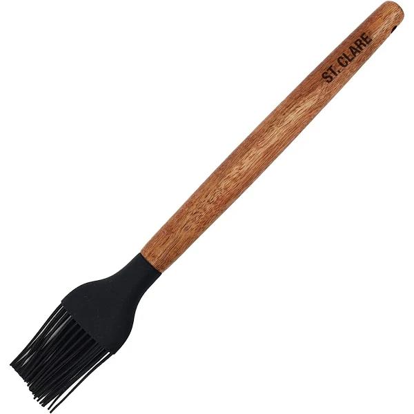 St. Clare Silicone Pastry Brush with Acacia Handle Black