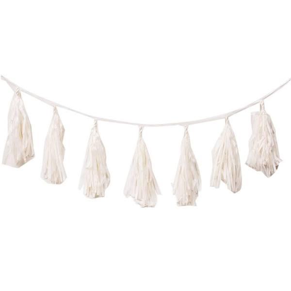 White Tassel Garland 3M