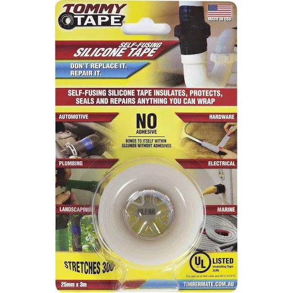 Tommy Tape Self-Fusing Silicone Tape Clear 25mmx3m TTCL