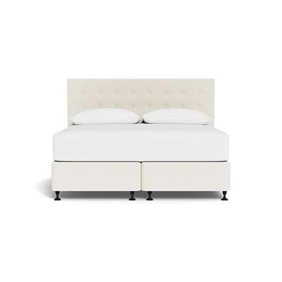 Toorak Buttoned Platform Bed Base With 4 Drawers Stone by Freedom