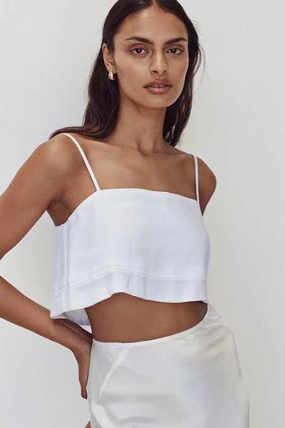 Lainie Crop Top in White Size 4 by DISSH