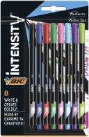 Bic Intensity Fineliner Pen Assorted Colours Pack 8