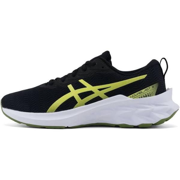 ASICS Kid's Grade School Shoes - Novablast 2 GS - Black/Glow Yellow 6