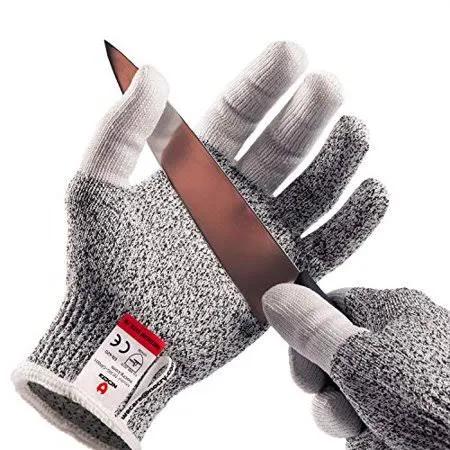 NoCry Cut Resistant Work Gloves For Women and Men, With Reinforced Fingers; Comfortable, 100% Food Grade Kitchen Cooking Gloves; Ambidextrous Safety