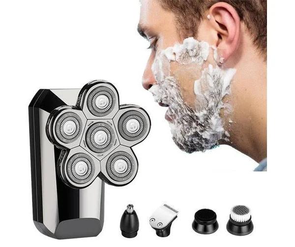 5-in-1 Electric Rotary Shaver Hair Trimmer Cordless Water-Resistant Razor