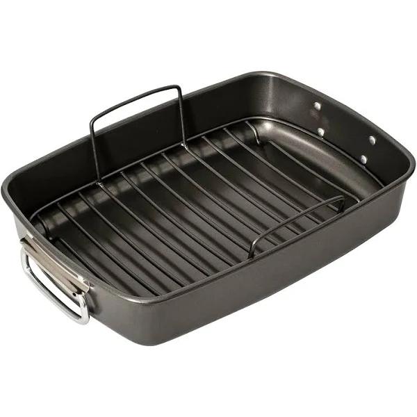 Bakemaster Non Stick Roasting Pan with Rack 40x28cm