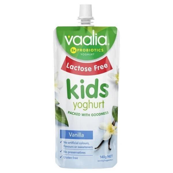 Vaalia Kids Lactose Free Vanilla Yoghurt Pouch 140g