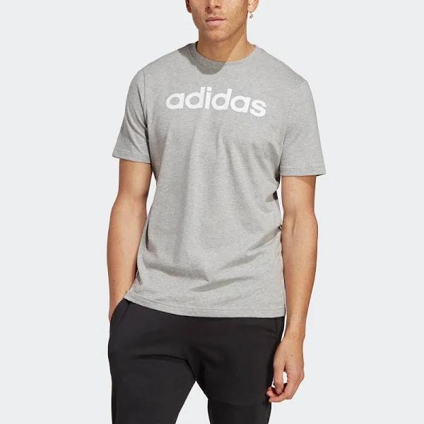 David Jones Adidas Short Sleeve Tee in Medium Grey Heather, Size Large