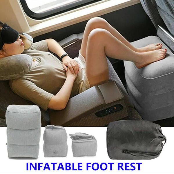 1x Travel Air Pillow Inflatable Foot Rest Cushion Office Home Leg