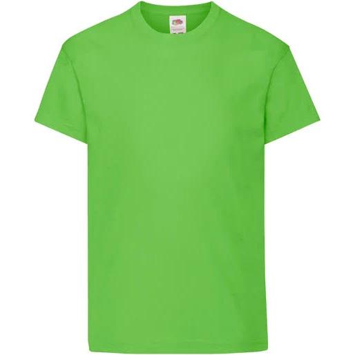 Fruit of The Loom Childrens/Kids Original Short Sleeve T-Shirt Lime 3-4 Years