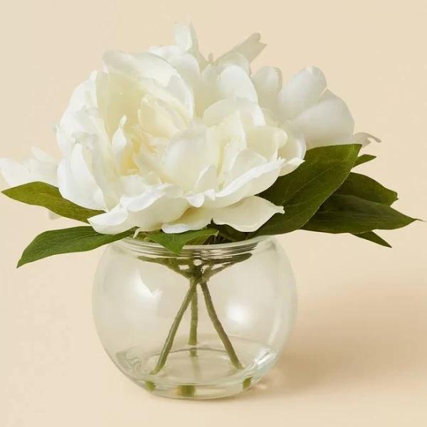 Openook Small White Floral in Round Vase