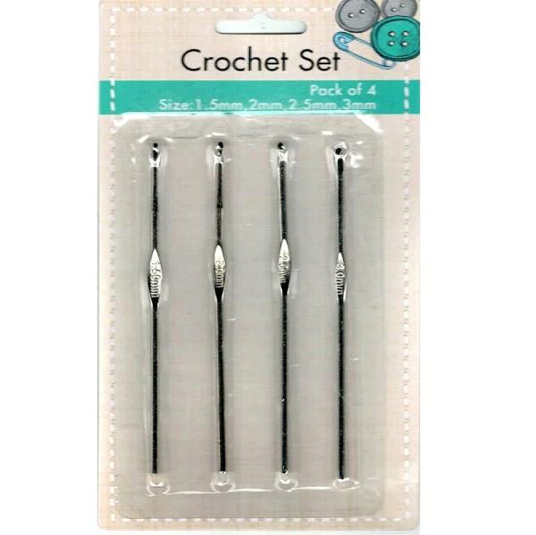 Crochet Hooks Set - Stainless Steel 4 Sizes